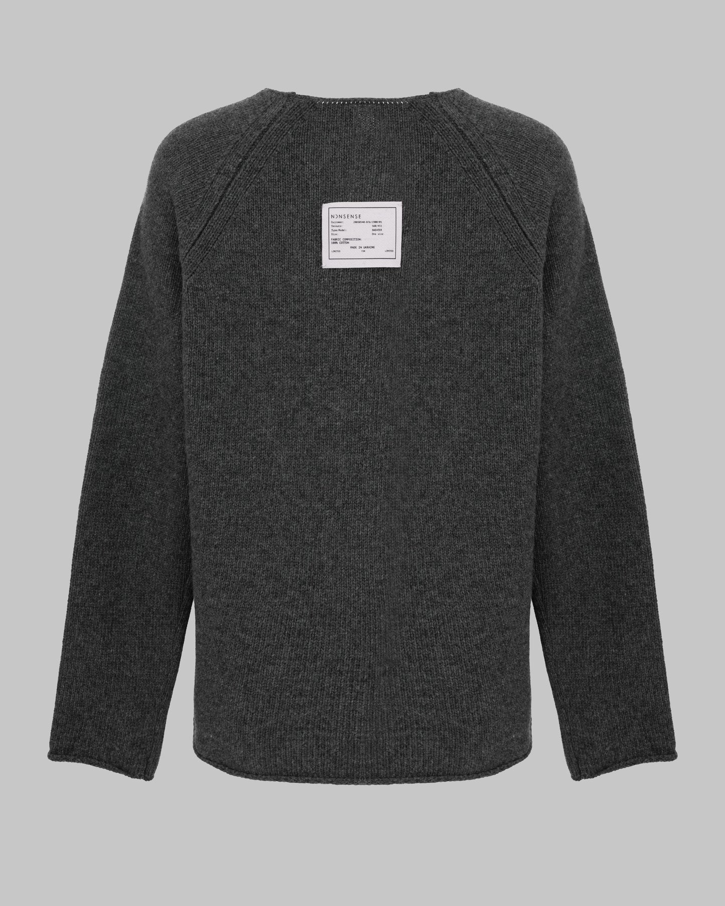 WOOL RAGGED SWEATER GREY