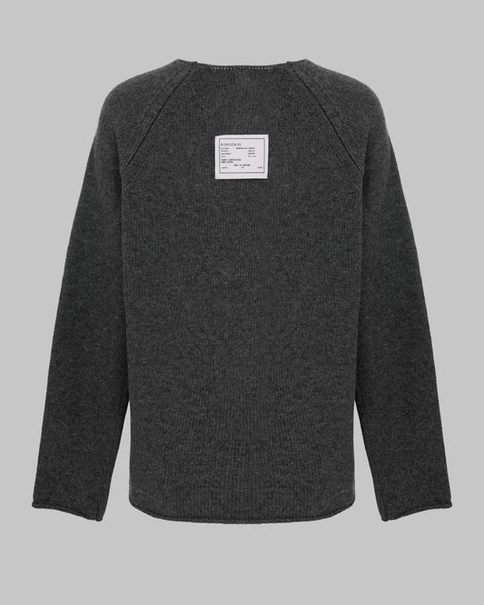 WOOL RAGGED SWEATER GREY