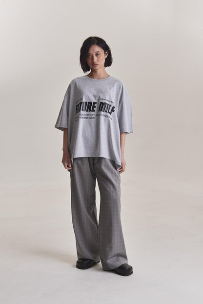 LIMITED T-SHIRT "FUTURE MILF" LIGHT MELANGE