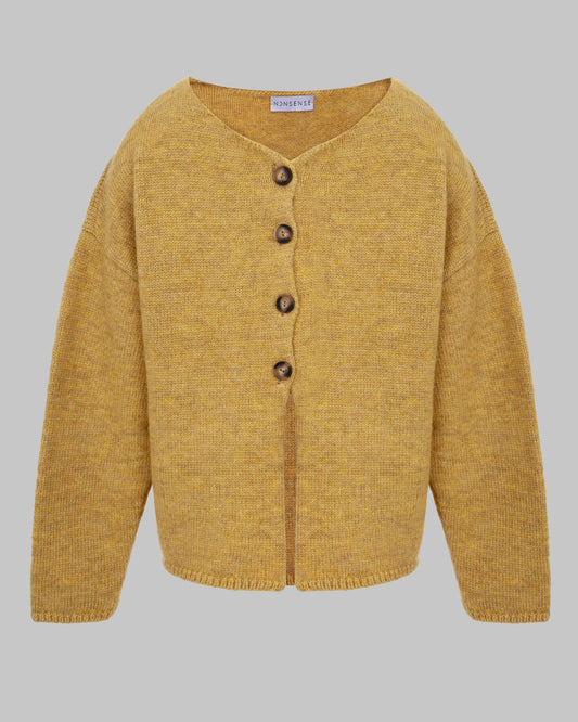 MERINO CARDIGAN NONSENSE MUSTARD