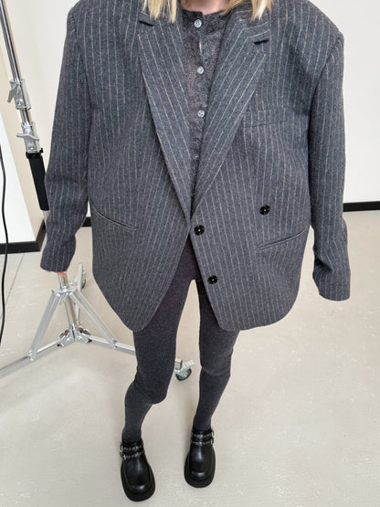 OVERSIZED WOOL GREY JACKET
