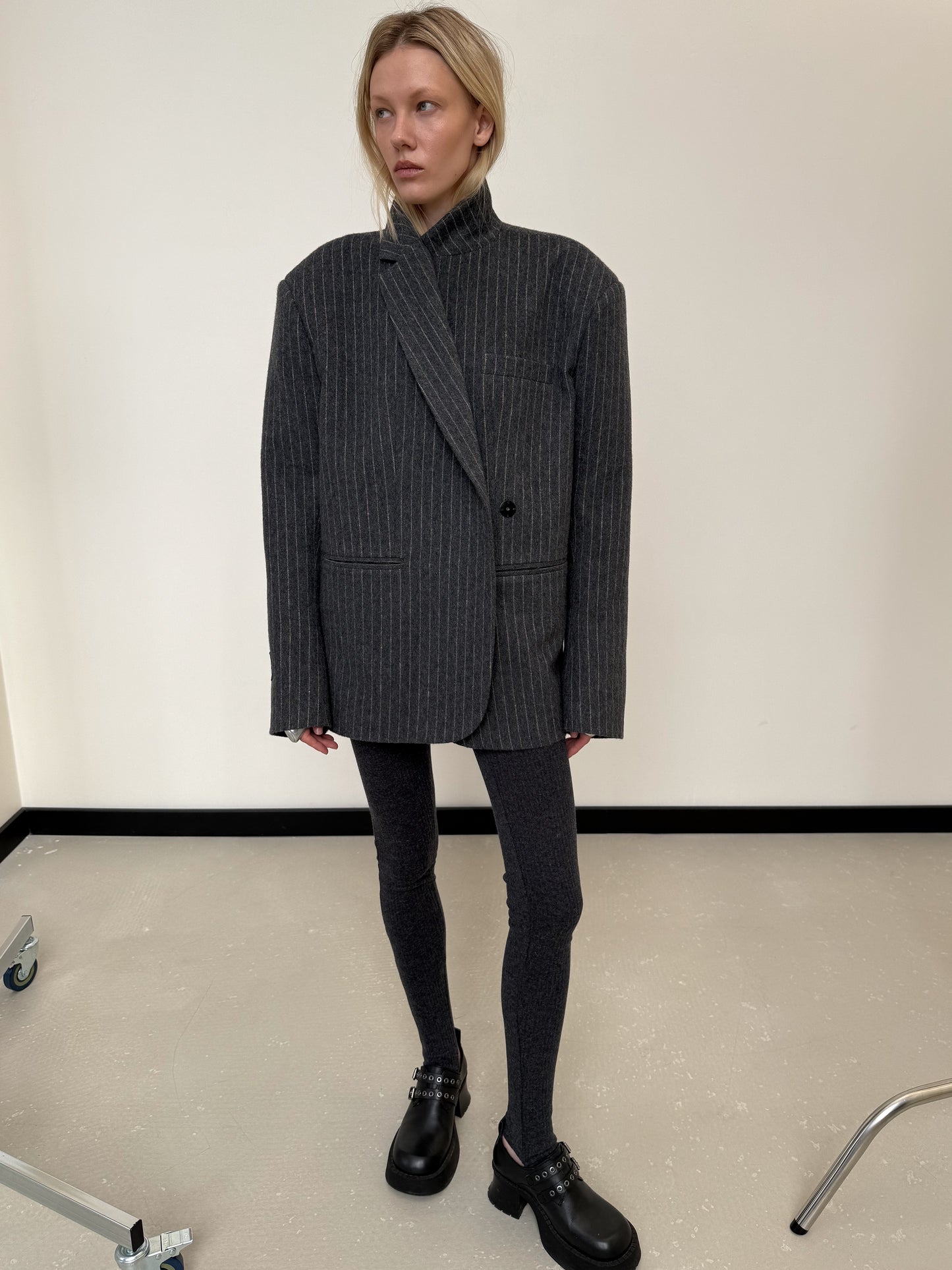 OVERSIZED WOOL GREY JACKET