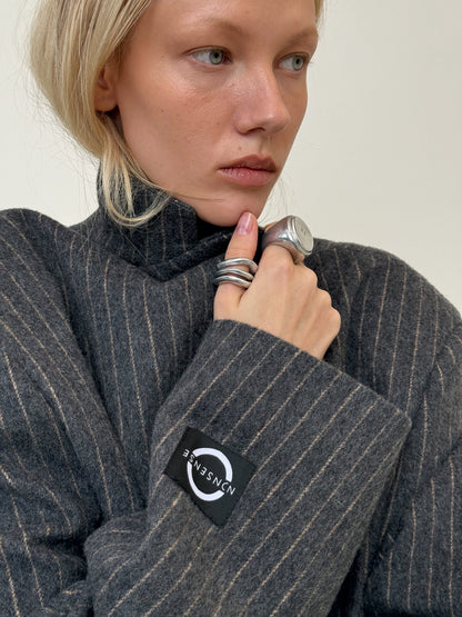 OVERSIZED WOOL GREY JACKET