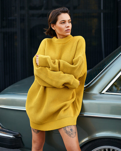 BASIC OVERSIZED SWEATER LIME