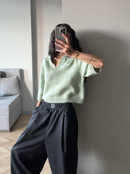 NONSENSE KNITTED POLO MINT