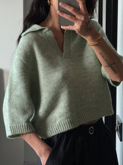 NONSENSE KNITTED POLO MINT