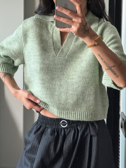 NONSENSE KNITTED POLO MINT