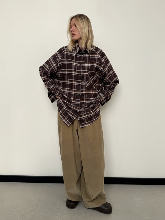 COTTON RAGLAN CHOCOLATE SHIRT