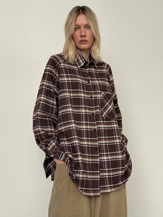 COTTON RAGLAN CHOCOLATE SHIRT