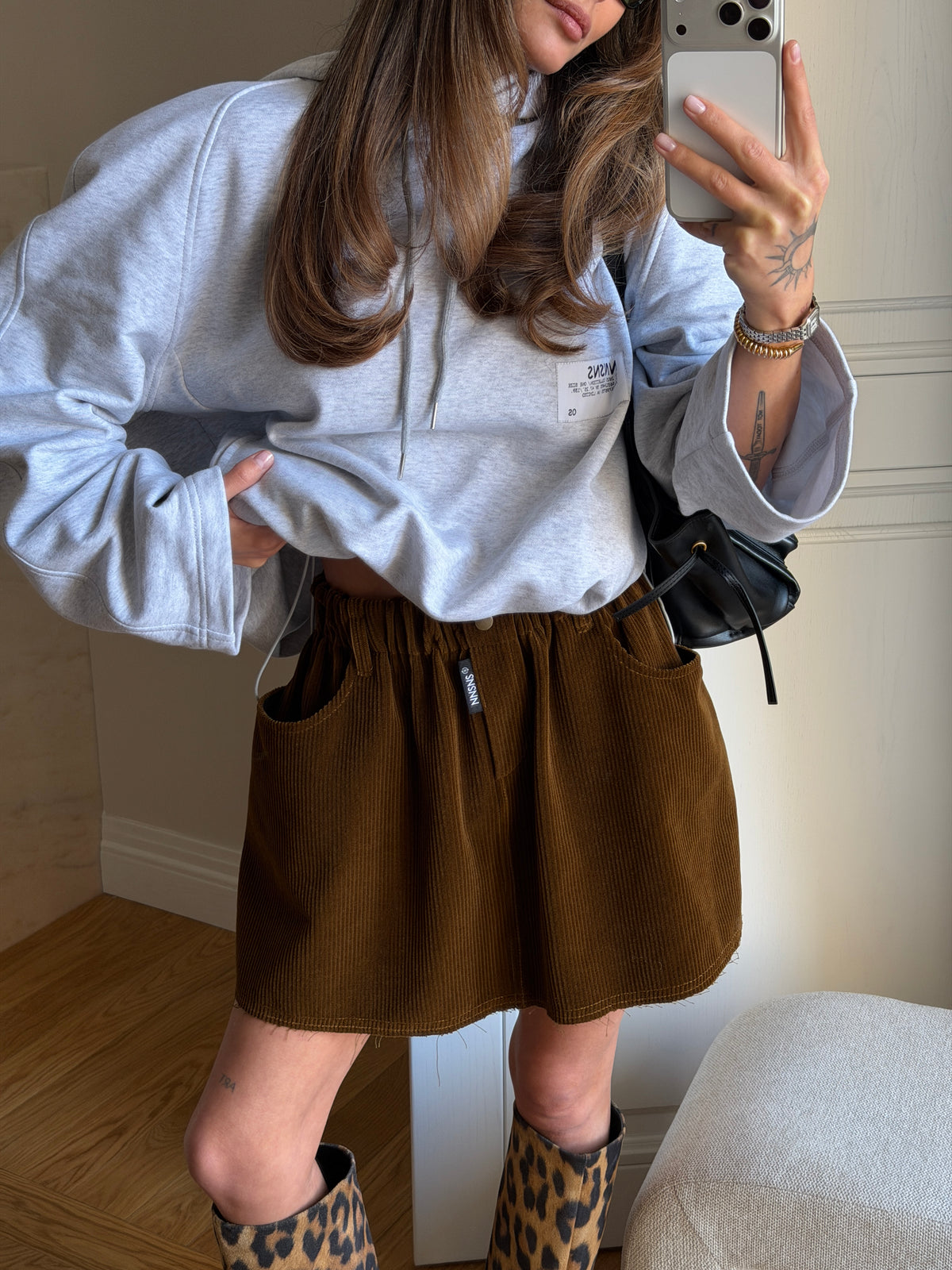 VEVLET SKIRT GOLDEN MUSTARD