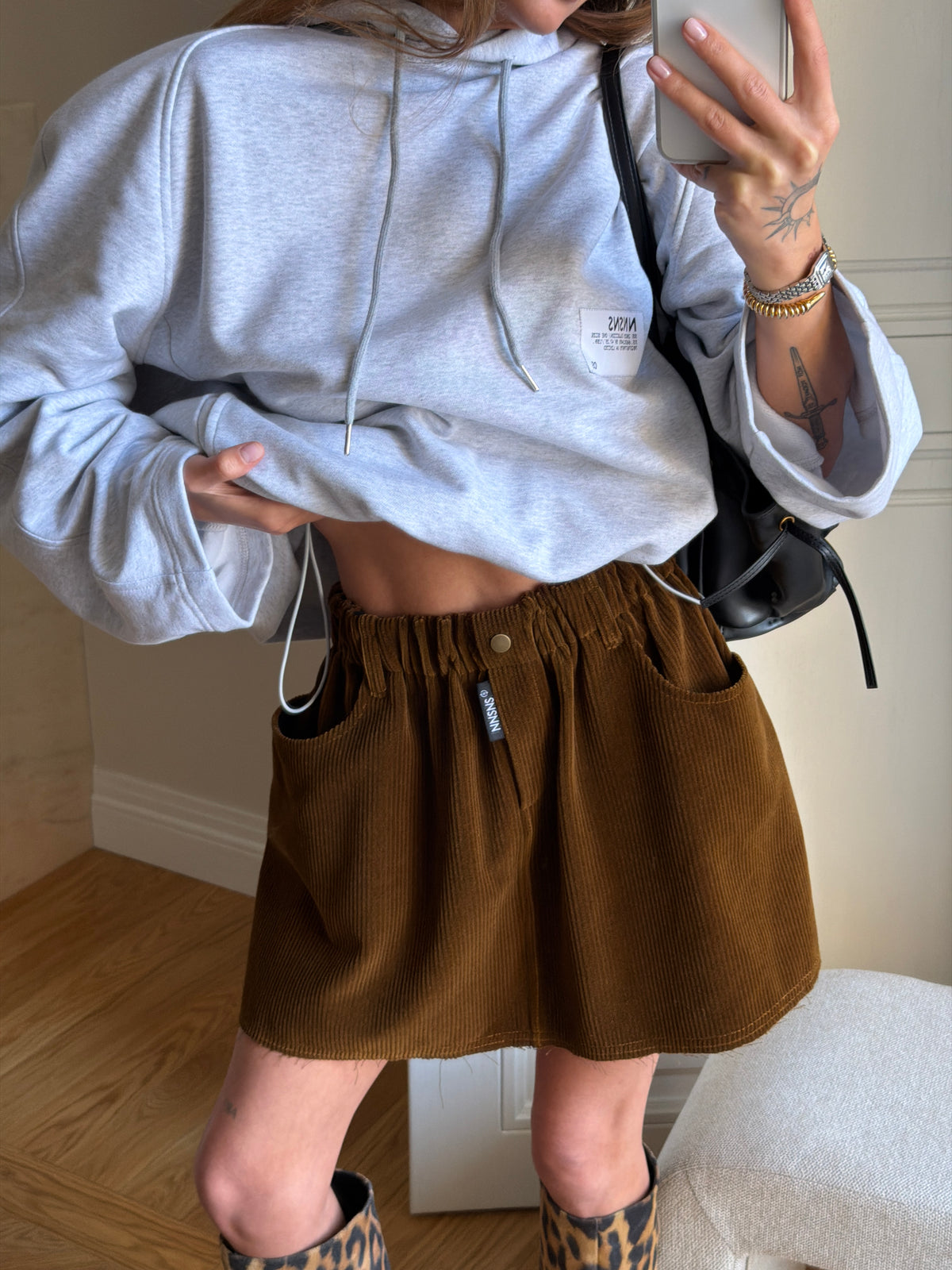 VEVLET SKIRT GOLDEN MUSTARD