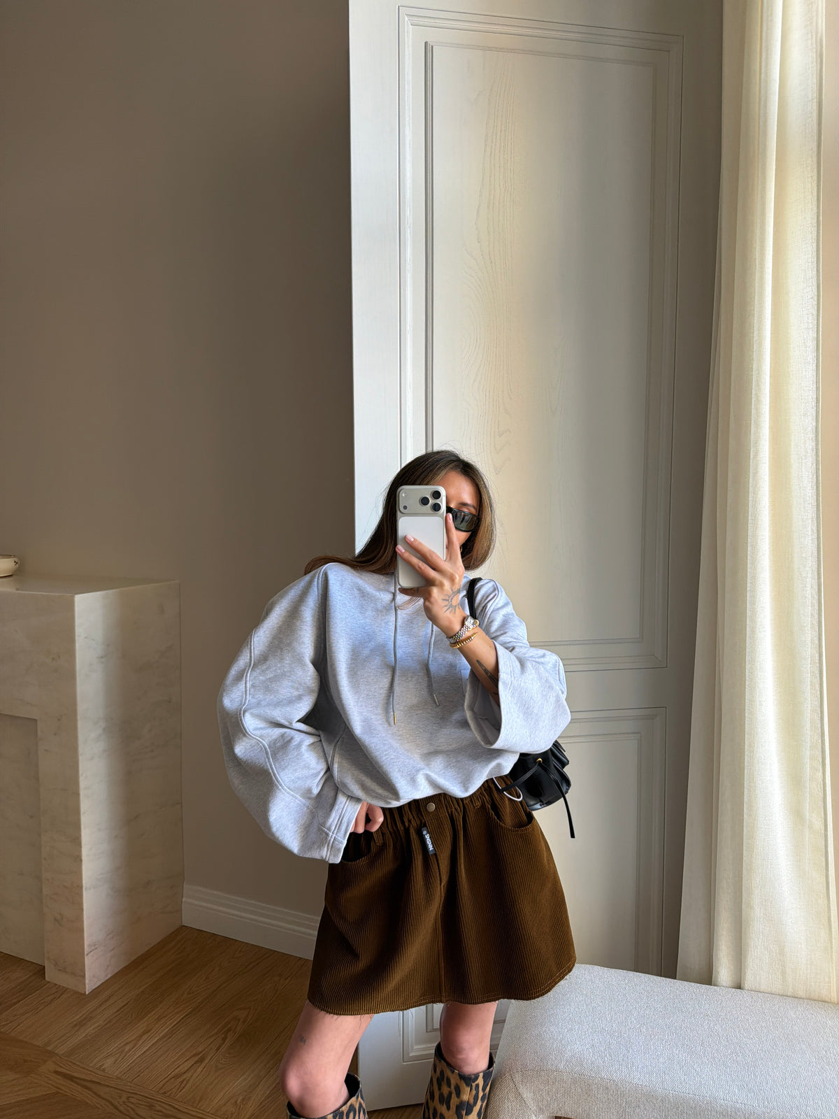 VEVLET SKIRT GOLDEN MUSTARD