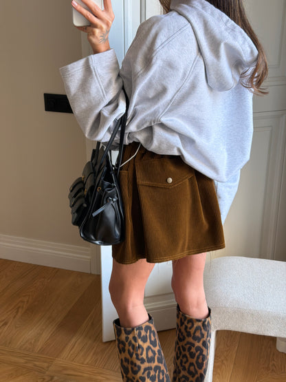 VEVLET SKIRT GOLDEN MUSTARD