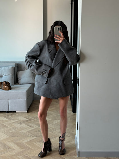 OVERSIZED RAFFLE WOOL JACKET