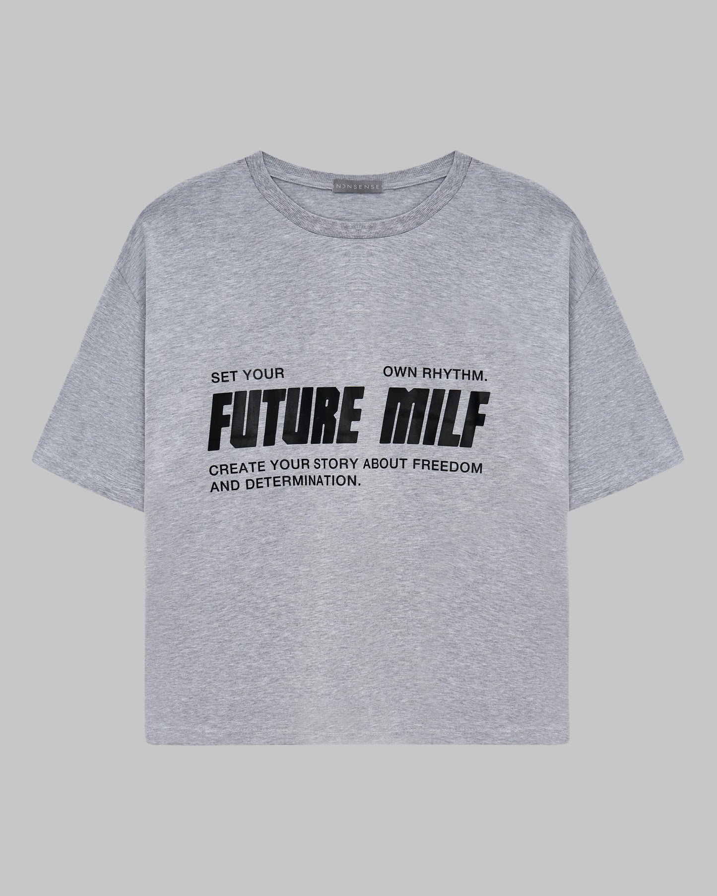 LIMITED T-SHIRT "FUTURE MILF" LIGHT MELANGE