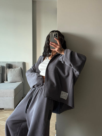 RAGGED BELT PANTS GRAY