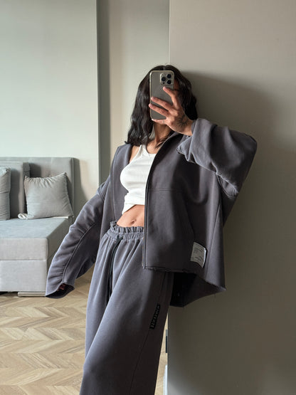 RAGGED BELT PANTS GRAY