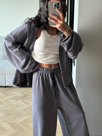 RAGGED BELT PANTS GRAY