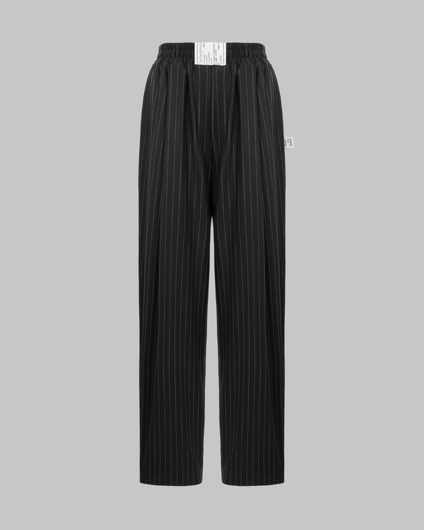 WOOL RELAXED PANTS BLACK