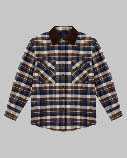 CHECKED FLANNEL SHIRT CHOCOLATE/BLUE