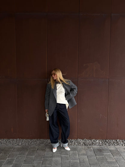 OVERSIZED RAFFLE WOOL JACKET