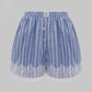 RELAXED LACE BLUE SHORTS