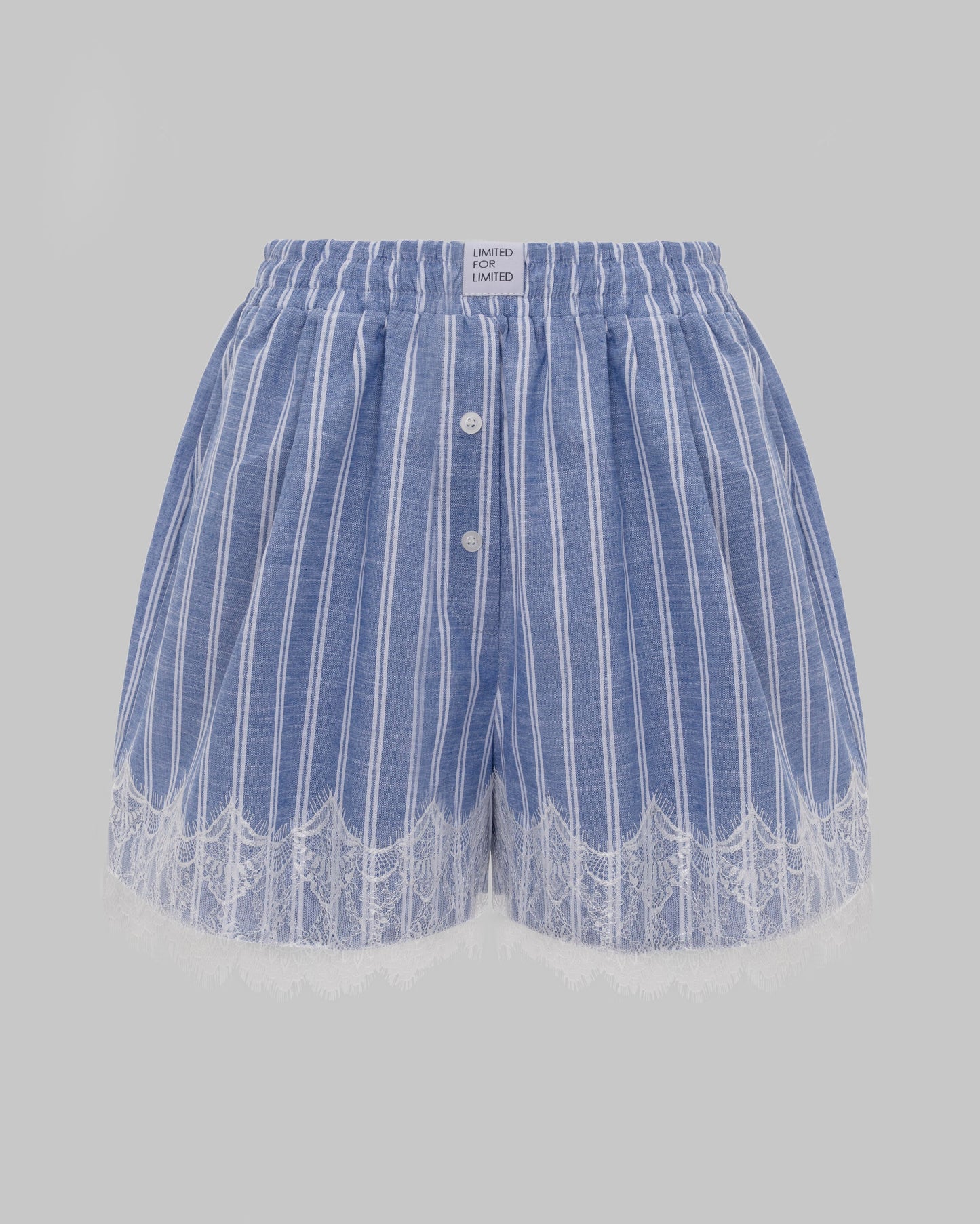 RELAXED LACE BLUE SHORTS
