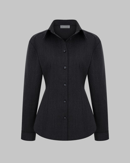 HEAVYWEIGHT WOOL SHIRT DARK GREY