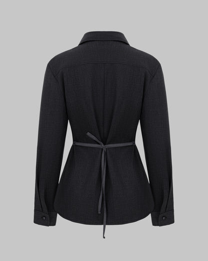 HEAVYWEIGHT WOOL SHIRT DARK GREY