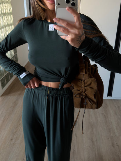 VISCOSE SUIT BLUE/GREEN