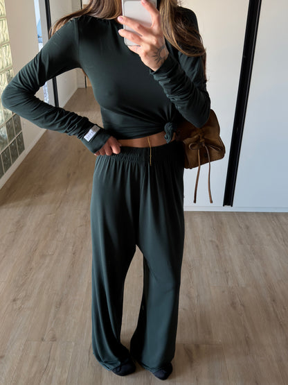 VISCOSE SUIT BLUE/GREEN