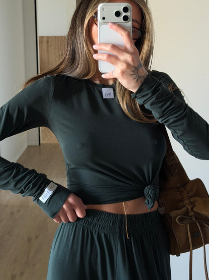 VISCOSE SUIT BLUE/GREEN