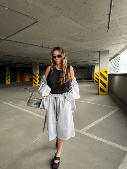 RAGGED BELT BERMUDAS LIGHT GRAY