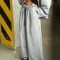 RAGGED BELT PANTS LIGHT GRAY