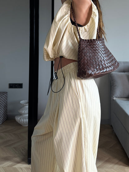 DRAPED PASTEL YELLOW TOP