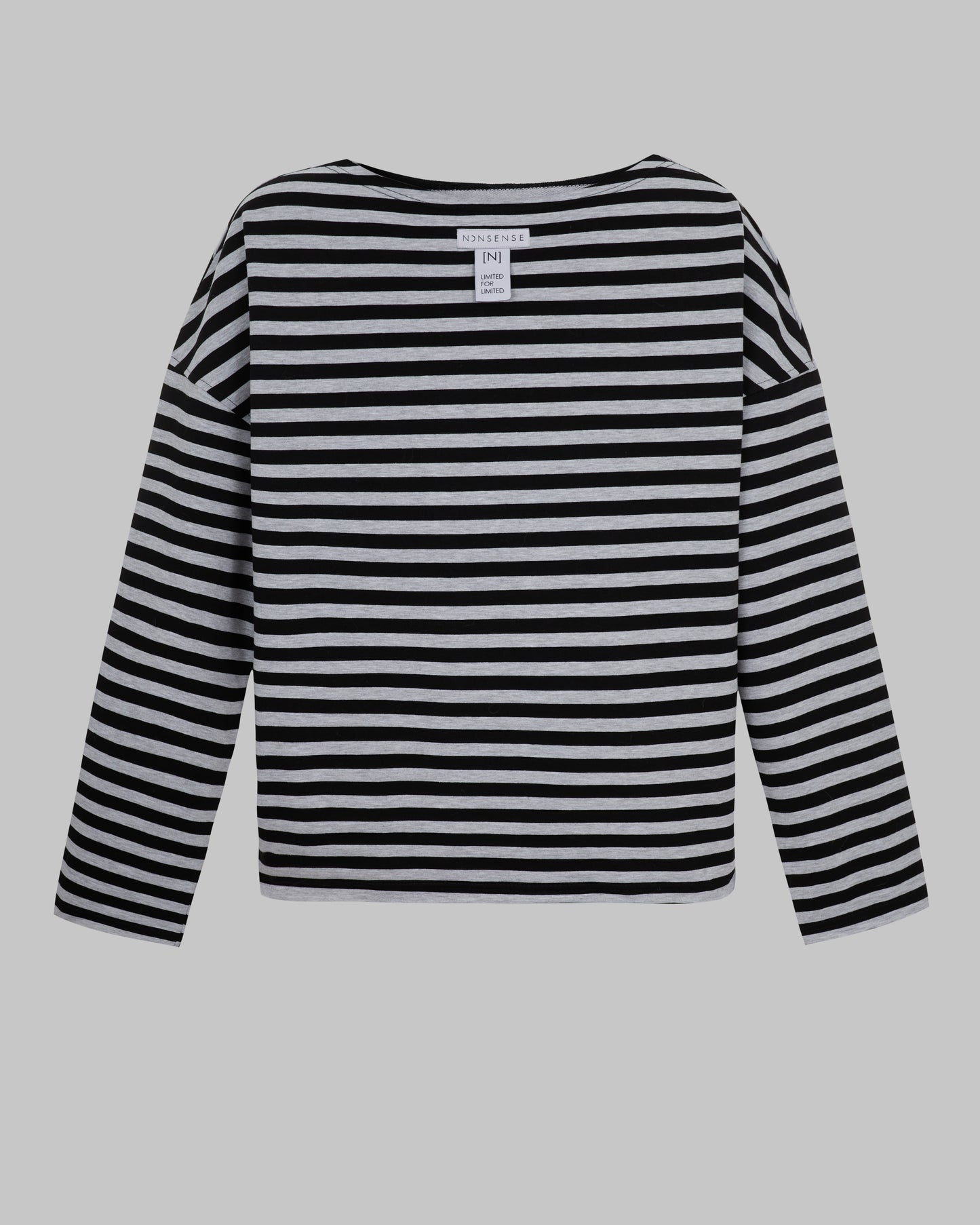 OVERSIZED LONG SLEEVE SAILOR GREY/BLACK