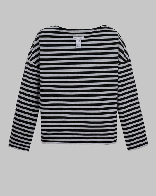 OVERSIZED LONG SLEEVE SAILOR GREY/BLACK