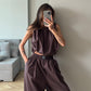 DRAPED CHOCOLATE TOP