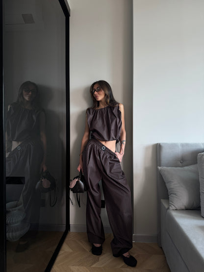 DRAPED CHOCOLATE TOP