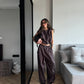 DRAPED CHOCOLATE TOP