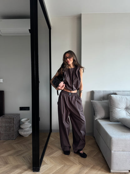 DRAPED CHOCOLATE TOP