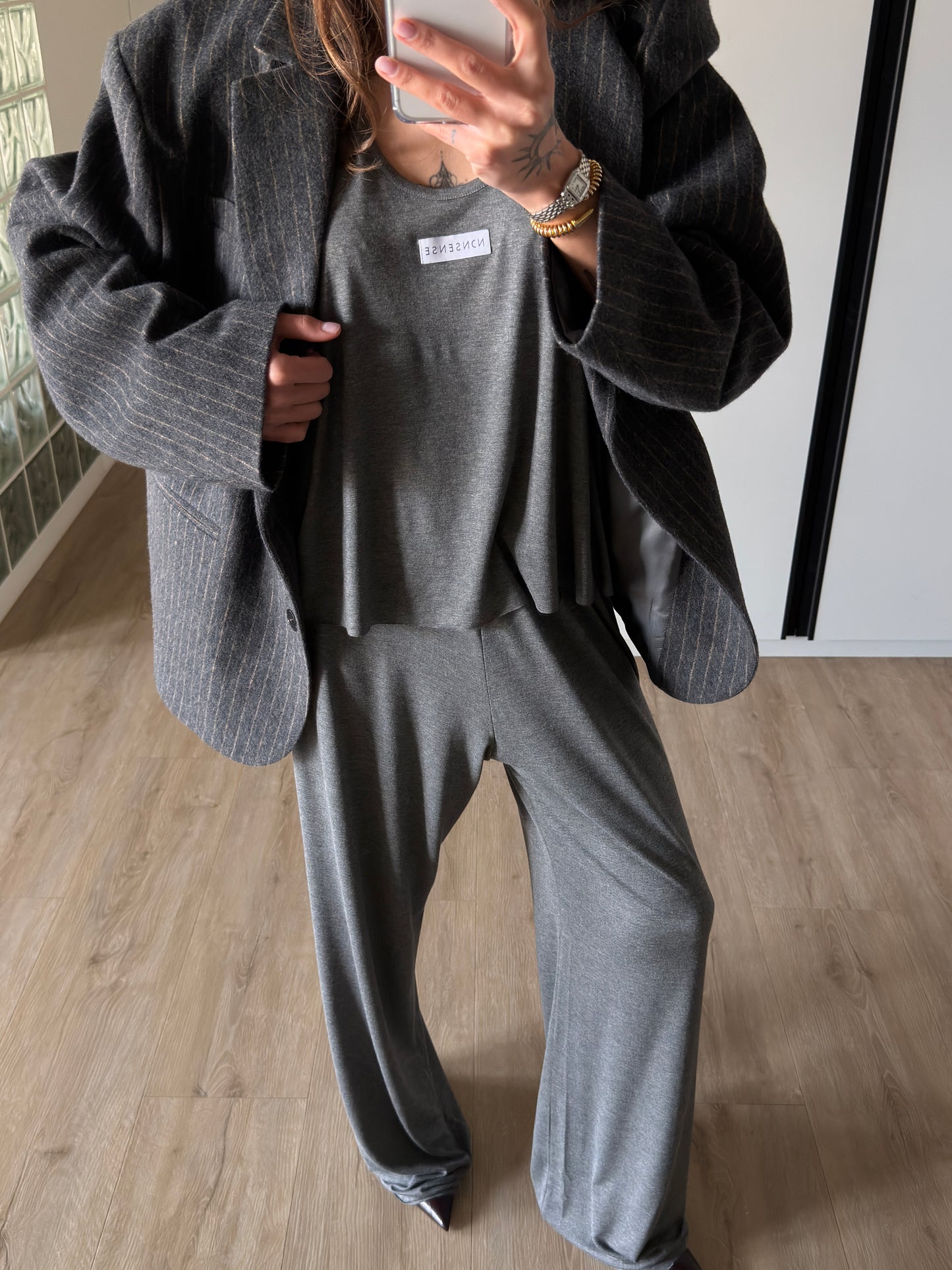 OVERSIZED WOOL GREY JACKET