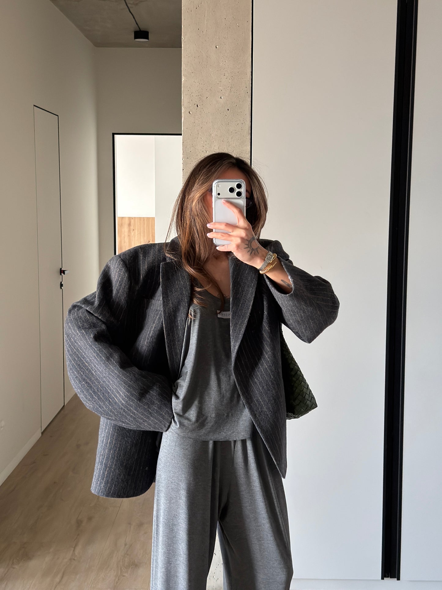 OVERSIZED WOOL GREY JACKET