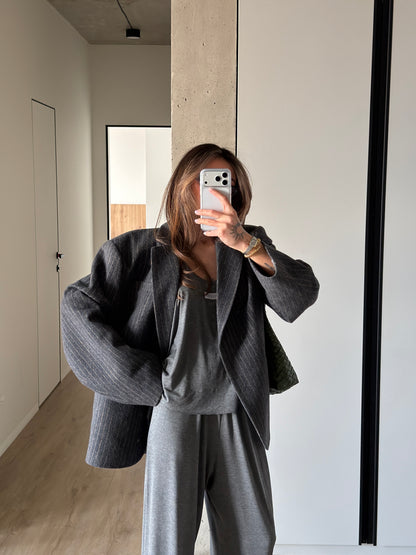 OVERSIZED WOOL GREY JACKET