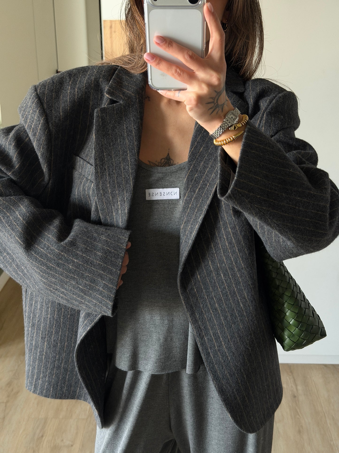 OVERSIZED WOOL GREY JACKET