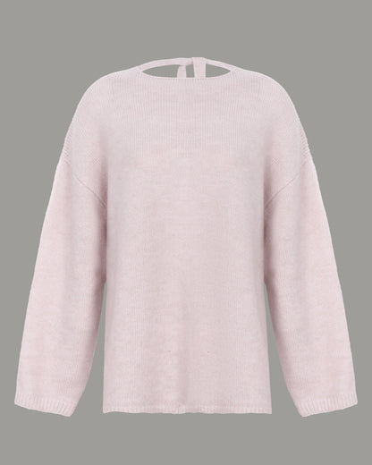 OPEN BACK SWEATER NONSENSE LIGHT PINK