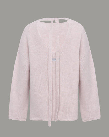 OPEN BACK SWEATER NONSENSE LIGHT PINK