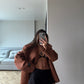 OVERSIZED LINEN TEDDY JACKET