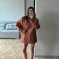 OVERSIZED LINEN TEDDY JACKET