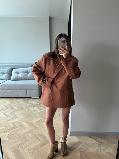 OVERSIZED LINEN TEDDY JACKET